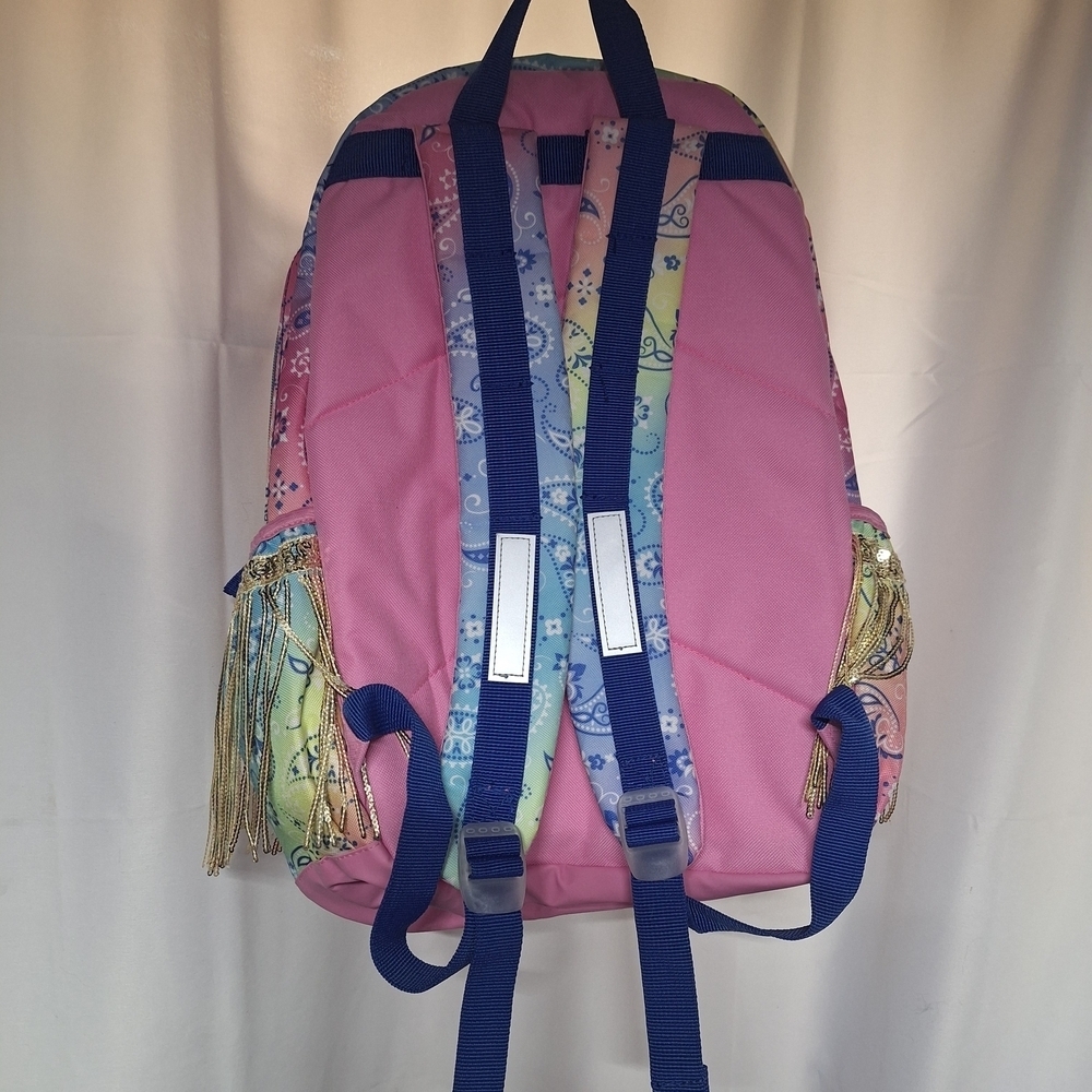 Wonder Nation Holographic Unicorn Bag with Gold Fringe Backpack NWT. - Picture 6 of 7